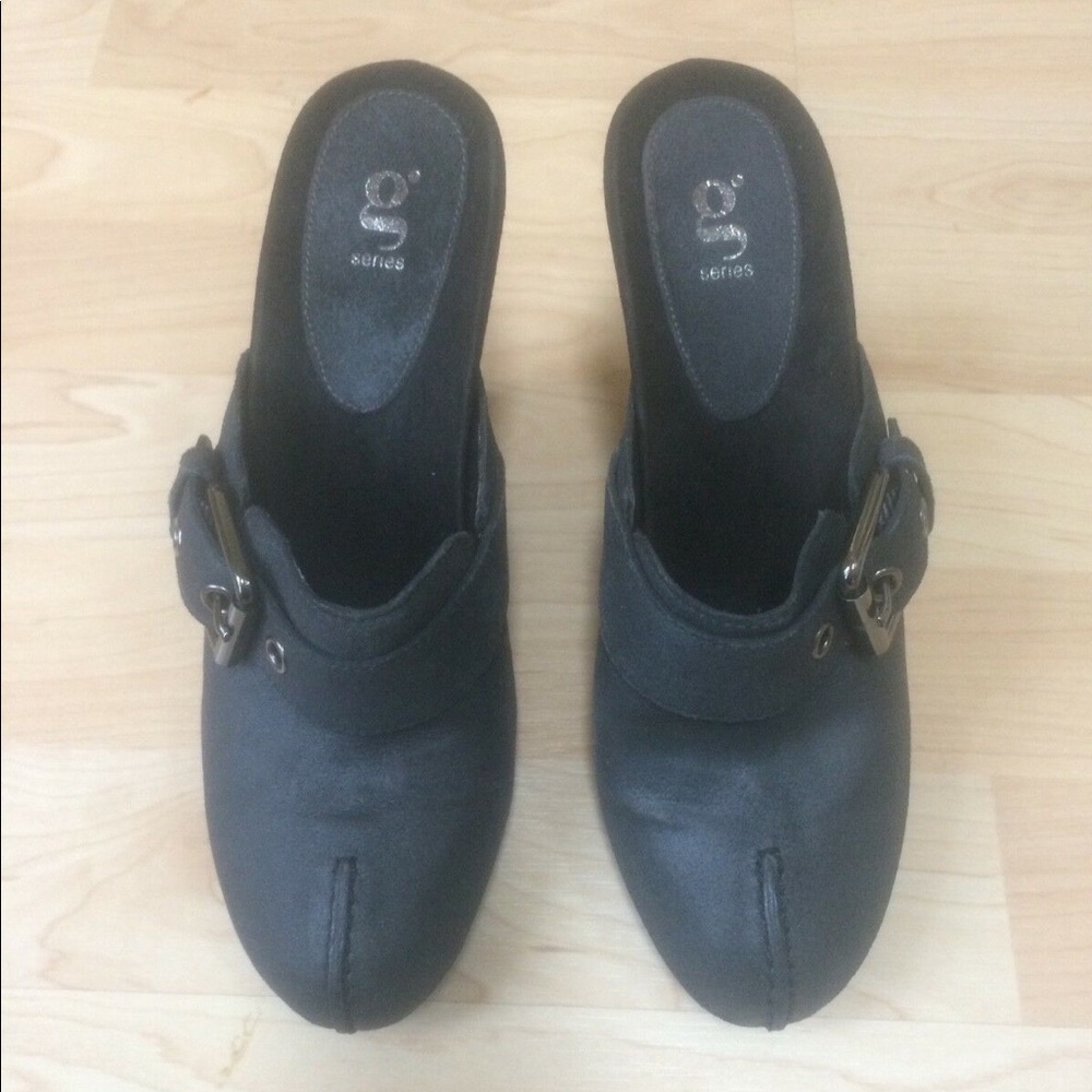 G Series By Cole Haan Shimmer Slide On Wedge Mule